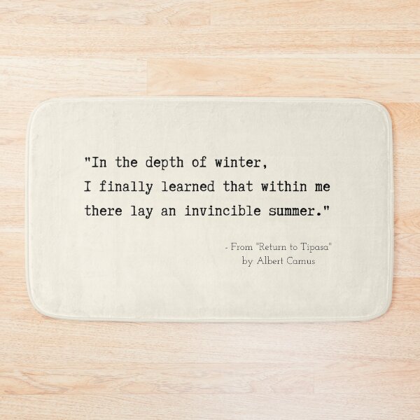 Item preview, A Quote about Despair from "Return to Tipasa" by Albert Camus designed and sold by Poemit.