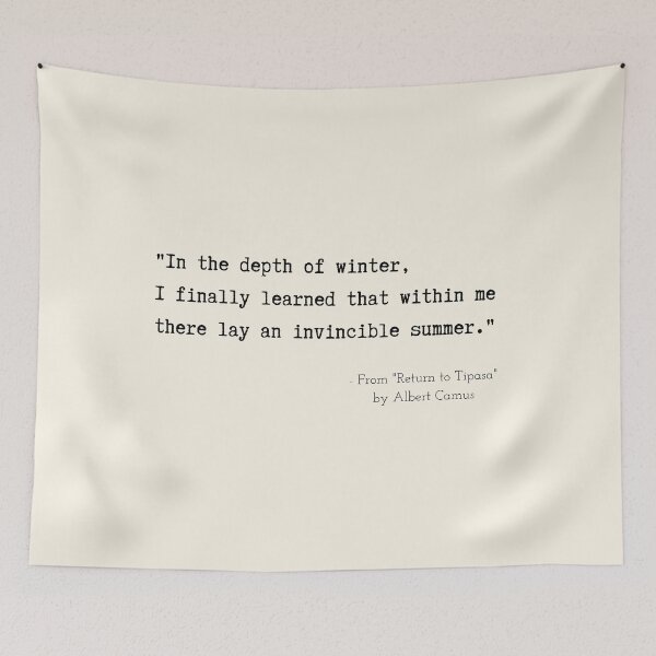 Item preview, A Quote about Despair from "Return to Tipasa" by Albert Camus designed and sold by Poemit.