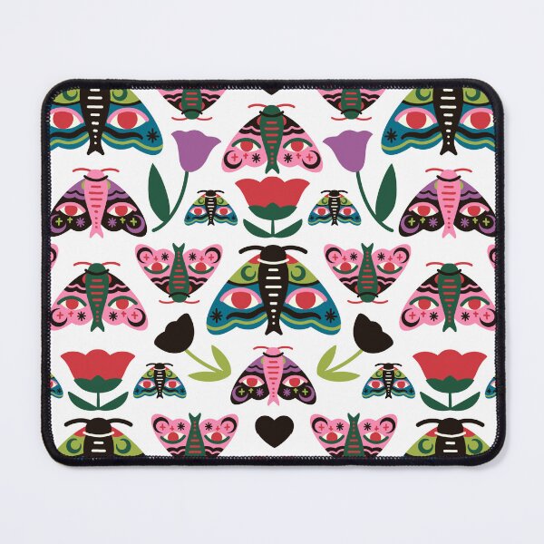 Item preview, Moon Moth and Flower Pattern designed and sold by Haley Schulz.