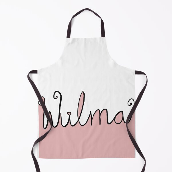 Item preview, WILMA Girl Name text pink and white designed and sold by HawaiiSofia.