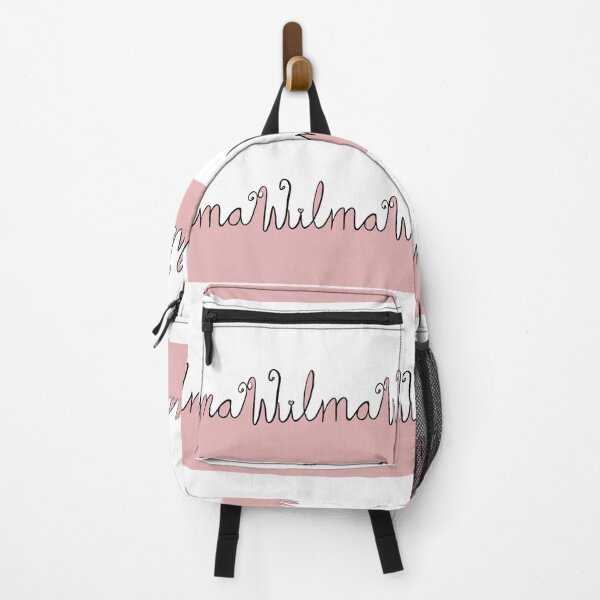 Item preview, WILMA Girl Name text pink and white designed and sold by HawaiiSofia.