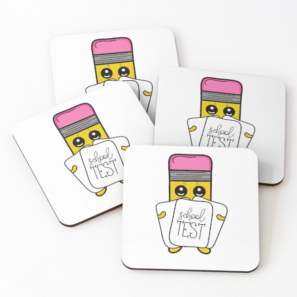 Item preview, Adorable Smiley Face Pencil holding School test Papers - Teacher - Yellow and Pink designed and sold by MrsCreative1.