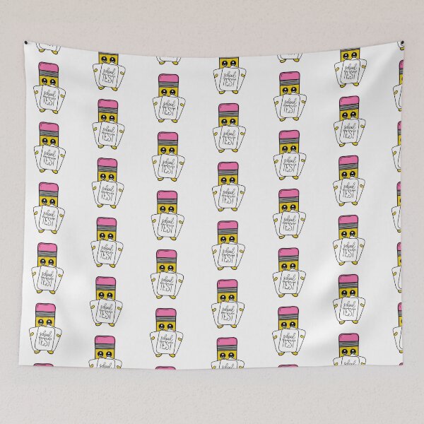 Item preview, Adorable Smiley Face Pencil holding School test Papers - Teacher - Yellow and Pink designed and sold by MrsCreative1.