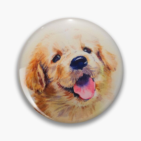 Item preview, Cute happy puppy watercolor painting designed and sold by Jennywatercolor.