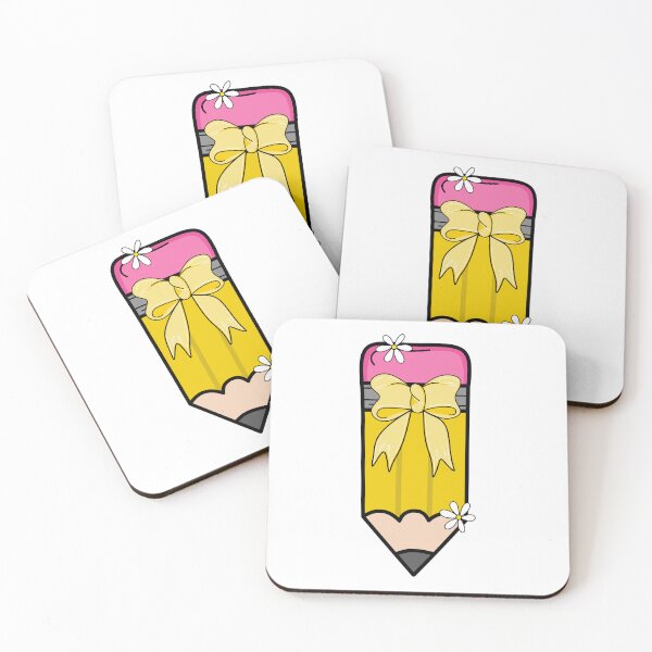 Item preview, Adorable Pencil with Bow Design - Yellow and Pink designed and sold by MrsCreative1.