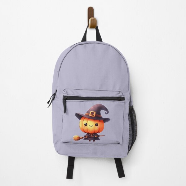 Item preview, Cute Halloween Pumpkin Witch with a Broom in Watercolor designed and sold by GVibezPadel.