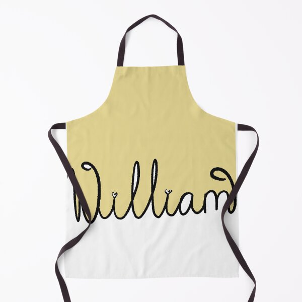 Item preview, WILLIAM Boy Name text yellow and white designed and sold by HawaiiSofia.