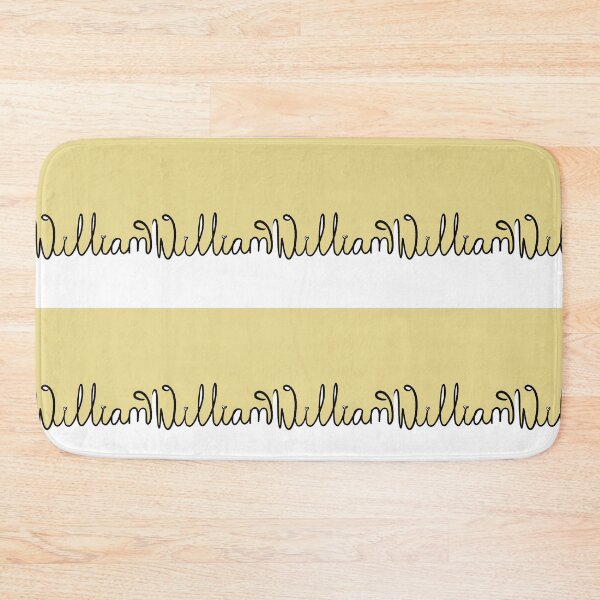 Item preview, WILLIAM Boy Name text yellow and white designed and sold by HawaiiSofia.