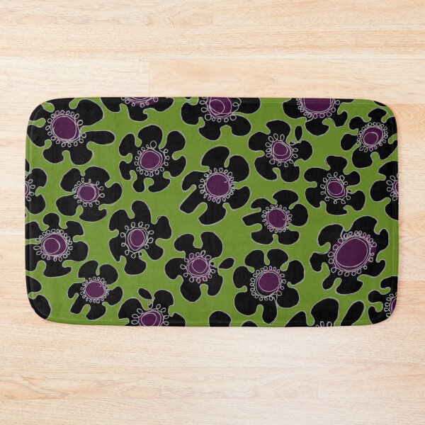 Item preview, Gothic Black Hand Drawn Daisies on Green designed and sold by schorrnuff.