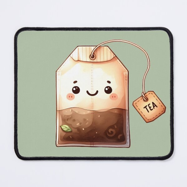 Item preview, Cute Happy Smiling Tea Bag in Watercolor designed and sold by GVibezPadel.