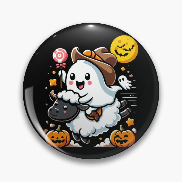 Item preview, Mutton Busting Cute Ghost Sheep Riding Halloween Costume Gift designed and sold by JUSTBEELEGANT.