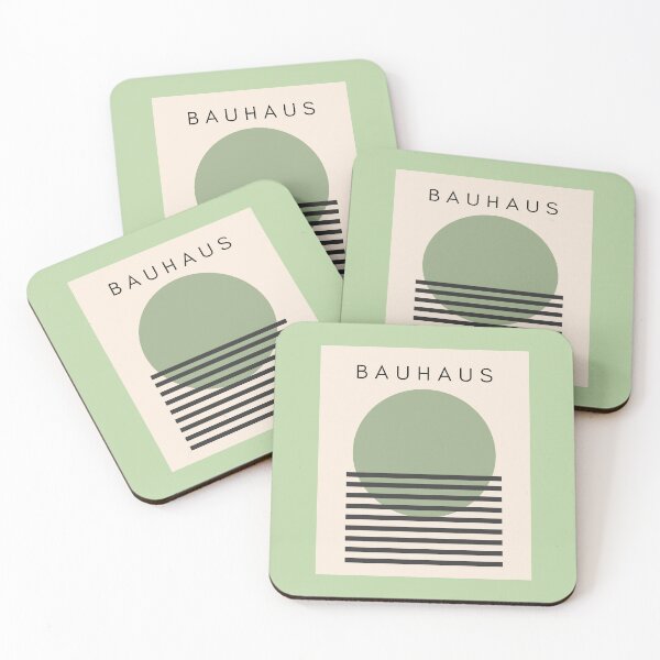 Item preview, Bauhaus Abstract Modern Art Green Sun  designed and sold by Jeallan Designs.