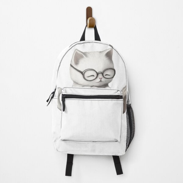 Item preview, cute cat reading a book designed and sold by Natthiya Minimal.