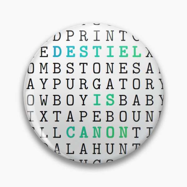 Item preview, Destiel is canon word search puzzle designed and sold by Melle-OtterWise.