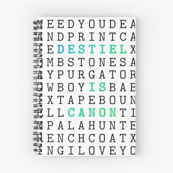 Item preview, Destiel is canon word search puzzle designed and sold by Melle-OtterWise.