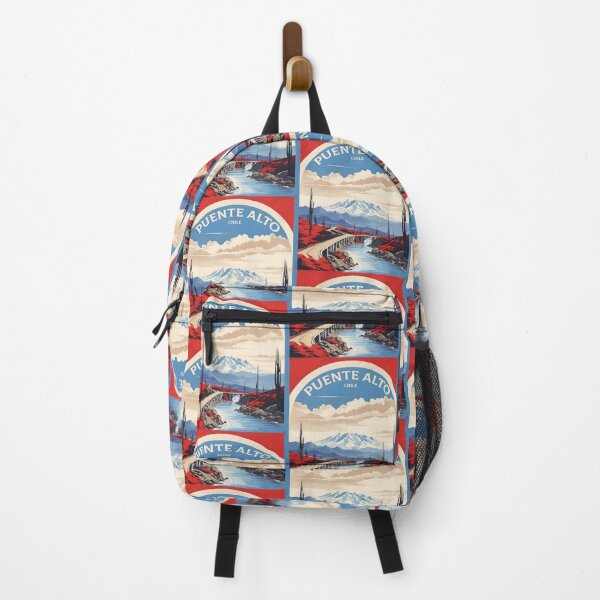 Item preview, Cartel retro vintage de turismo de Puente Alto Chile designed and sold by TravelersGems.