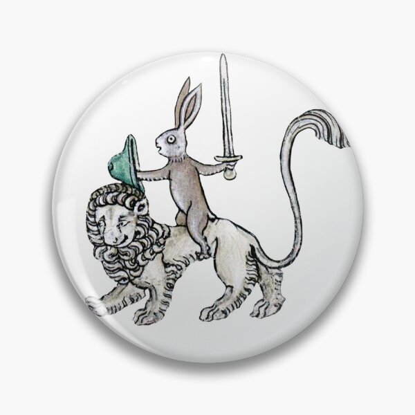 Item preview, Weird Medieval Knight Rabbit riding a lion designed and sold by elinaarbidane.