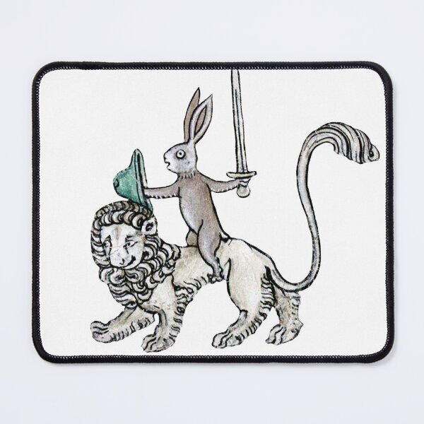 Item preview, Weird Medieval Knight Rabbit riding a lion designed and sold by elinaarbidane.