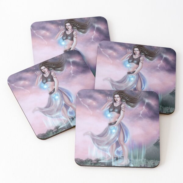 Item preview, Upon These Ancient Stones - Woman Casting Spells in Storm designed and sold by Tiffany Toland-Scott.