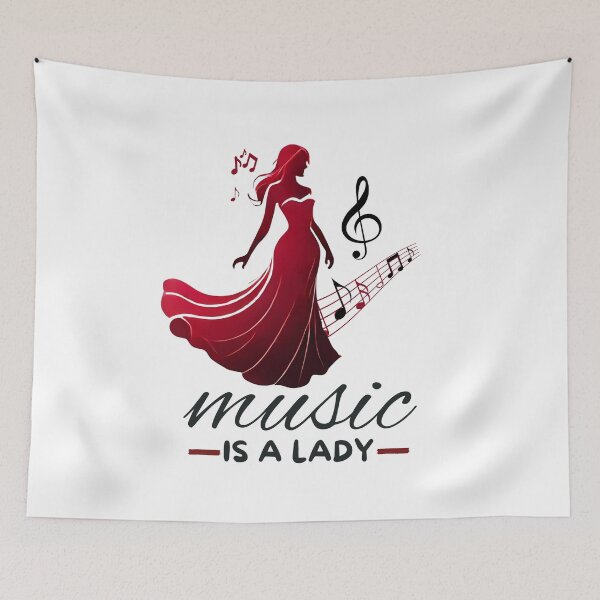 Item preview, Music is a Woman Lady designed and sold by The Art of Kkatarynka.