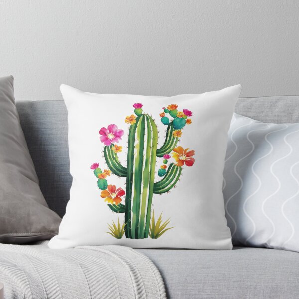 Aperçu de l'œuvre Desert Bloom : Impression d'art de cactus à l'aquarelle créée et vendue par products4urduke.