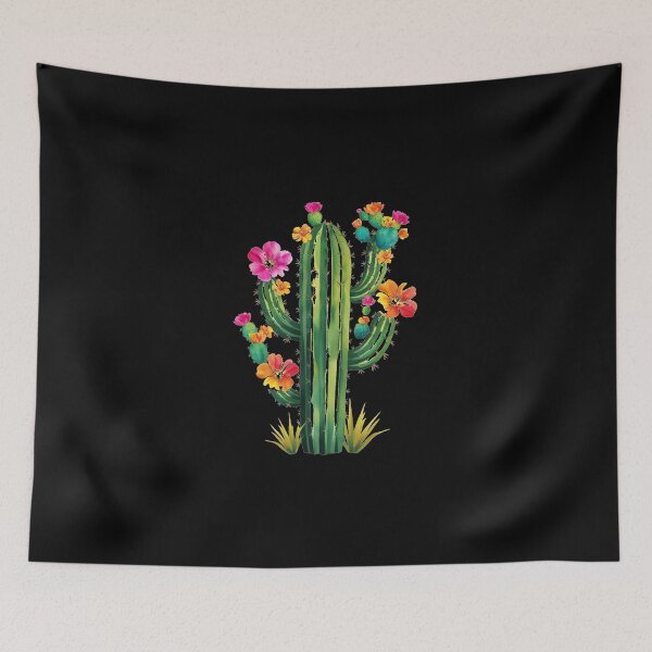 Item preview, Impresión artística de cactus en acuarela con flores del desierto designed and sold by products4urduke.
