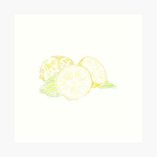 Lemons in color Art Print