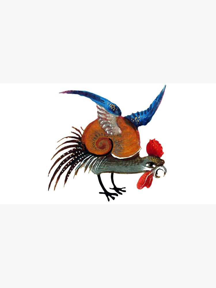 Imagen 6 de 6, Gorro de pescador con la obra Extraño gallo caracol medieval, diseñada y vendida por elinaarbidane.