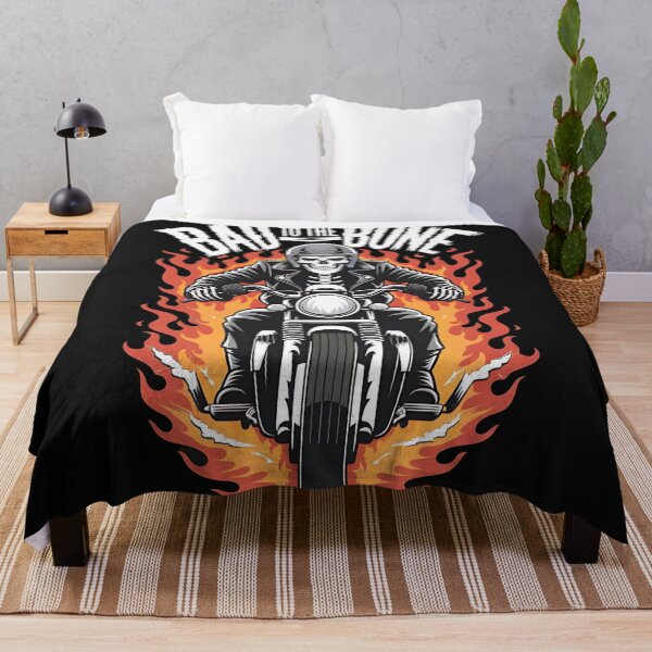Item preview, Bad To The Bone Skeleton Biker designed and sold by ZeptepiTrends.