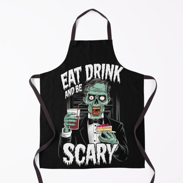Item preview, Eat Drink And Be Scary Halloween Zombie designed and sold by ZeptepiTrends.