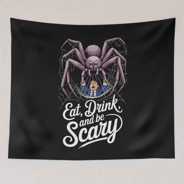 Item preview, Eat Drink And Be Scary Spider designed and sold by ZeptepiTrends.