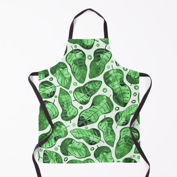 Item preview, Deep Emerald Watercolor Hand Drawn Tropical Leaves Pattern designed and sold by schorrnuff.