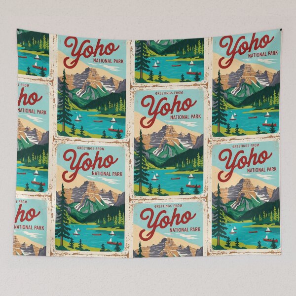 Item preview, Greetings from Yoho National Park Canada Postcard Vintage Travel Retro designed and sold by TravelPostcardGems.