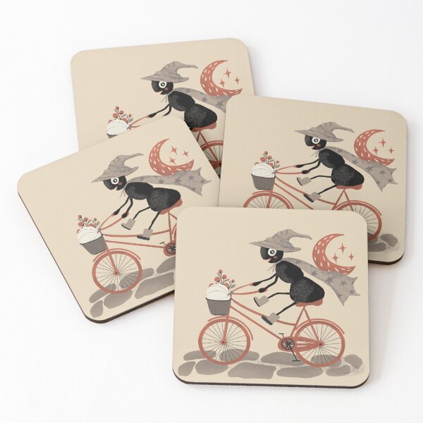 Item preview, Happy Halloween Ant Illustration | Cute Ant Riding Bicycle with Pumpkin designed and sold by daniela-rus.