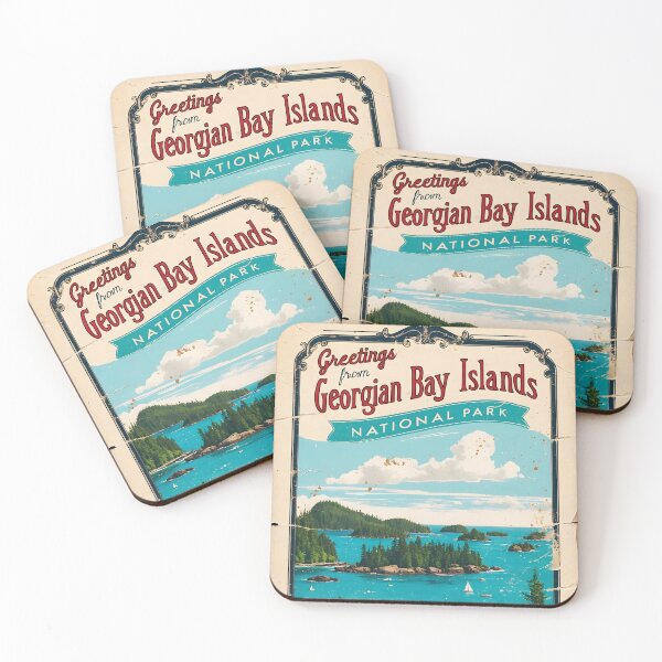 Item preview, Georgian Bay Islands National Park Canada Postcard Vintage Travel Retro designed and sold by TravelPostcardGems.