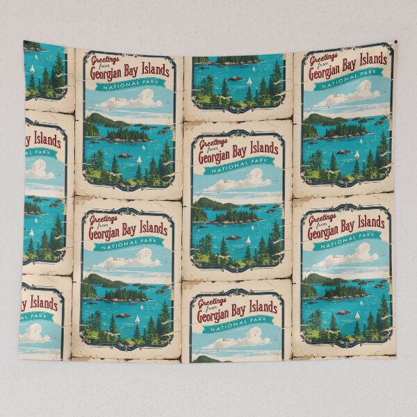 Item preview, Georgian Bay Islands National Park Canada Postcard Vintage Travel Retro designed and sold by TravelPostcardGems.