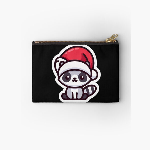 Item preview, Mapache festivo con gorro de Papá Noel. designed and sold by Linework Studio.