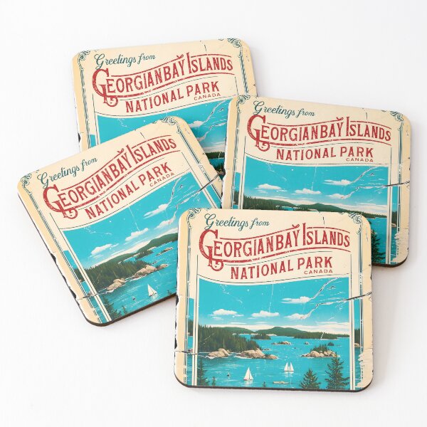 Item preview, Georgian Bay Islands National Park Canada Postcard Vintage Travel Retro designed and sold by TravelPostcardGems.