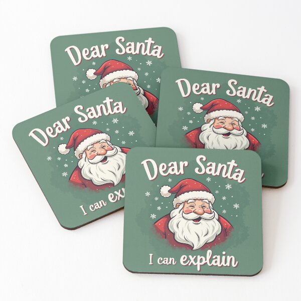 Item preview, christmas phrases / "Dear Santa, I Can Explain" designed and sold by Krasnovaovaova.