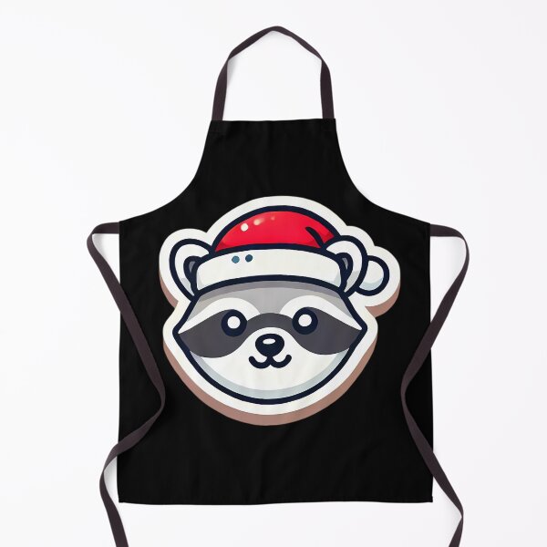 Item preview, Mapache festivo con gorro de Papá Noel designed and sold by Linework Studio.