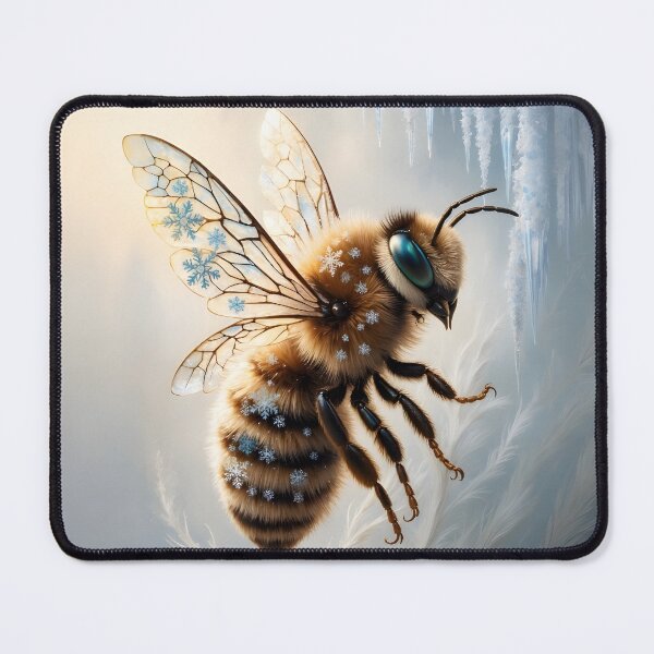 Item preview, Winter Bee – Enchanted Snowflake Bee Art – Winter Wonderland Collection by LaLi Designs designed and sold by LaLi-Designs.