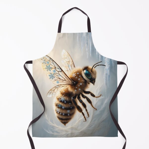 Item preview, Winter Bee – Enchanted Snowflake Bee Art – Winter Wonderland Collection by LaLi Designs designed and sold by LaLi-Designs.