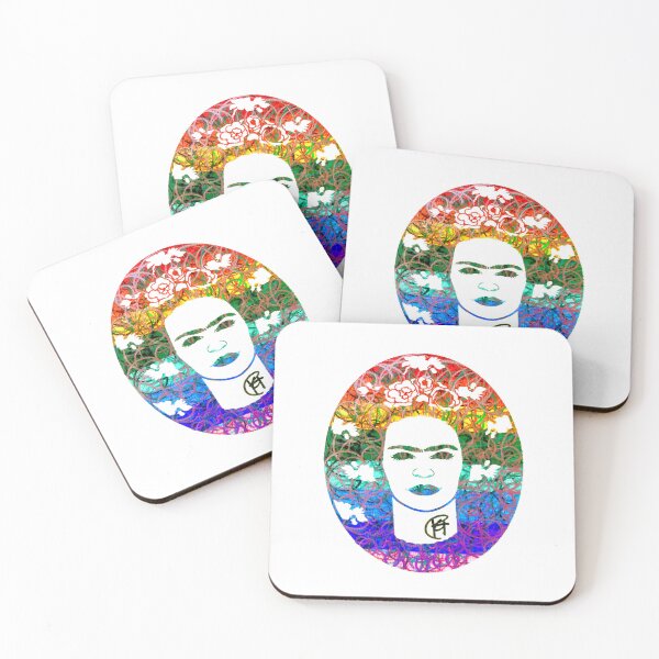 Item preview, Frida Kahlo Rainbow Cameo Art designed and sold by Kalli Taub Art.