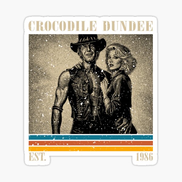 Artikel-Vorschau von Retro Crocodile Dundee, designt und verkauft von MyrnaBrock.