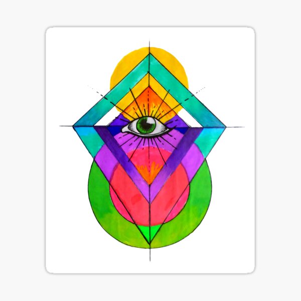 Eye upon heaven and earth Sticker
