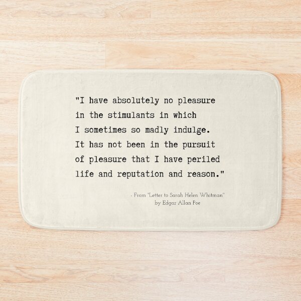 Item preview, A Quote about Despair from "Letter to Sarah Helen Whitman" by Edgar Allan Poe designed and sold by Poemit.