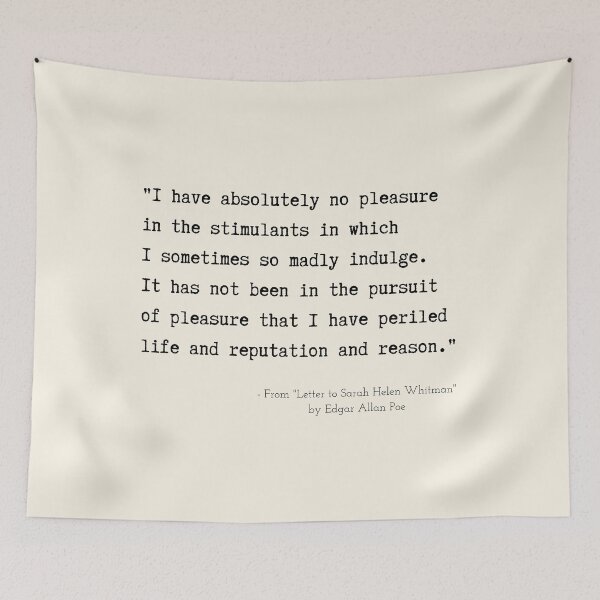 Item preview, A Quote about Despair from "Letter to Sarah Helen Whitman" by Edgar Allan Poe designed and sold by Poemit.