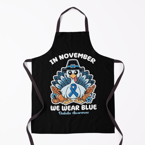 Item preview, In November We Wear Blue Diabetes Awareness Turkey designed and sold by Designer-Girl.