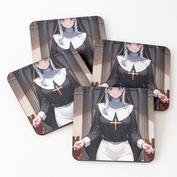 Artikelvorschau, Nonne Silber Haar Anime Mädchen entworfen und verkauft von kenvel.