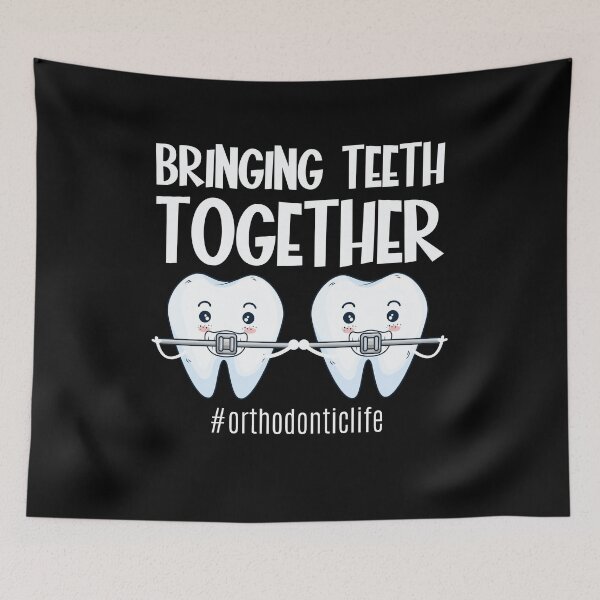 Item preview, Bringing teeth Together Faces Funny Dentist Design designed and sold by PNGShop.